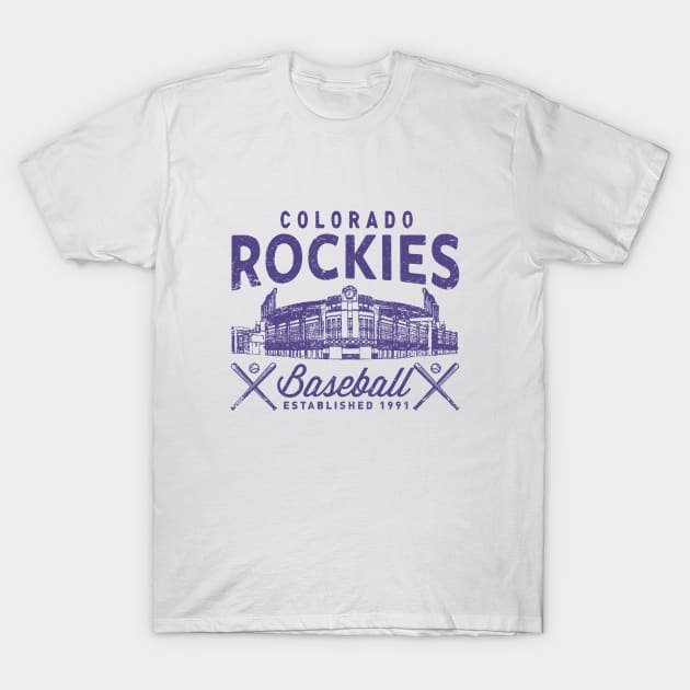 Rockies Coors Field 2 by Buck Tee T-Shirt by Buck Tee